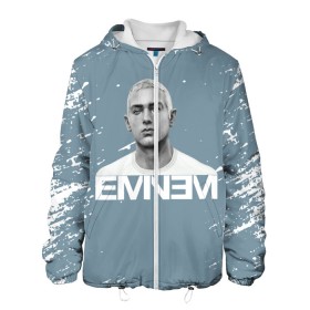 Мужская куртка 3D с принтом EMINEM. в Белгороде, ткань верха — 100% полиэстер, подклад — флис | прямой крой, подол и капюшон оформлены резинкой с фиксаторами, два кармана без застежек по бокам, один большой потайной карман на груди. Карман на груди застегивается на липучку | eminem | marshall bruce mathers | music to be murdered by | rap | американский рэпер | зарубежный реп | маршалл брюс мэтерс | музыка | реп | рэпер | эм | эминем