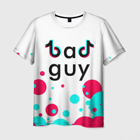 Мужская футболка 3D с принтом ТИК ТОК в Белгороде, 100% полиэфир | прямой крой, круглый вырез горловины, длина до линии бедер | bad guy | tik tok | tiktok | тик ток | тикток