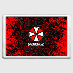 Магнит 45*70 с принтом UMBRELLA CORPORATION. в Белгороде, Пластик | Размер: 78*52 мм; Размер печати: 70*45 | corp | corporation | resident evil | umbrella | umbrella corporation | зомби апокалипсис | зонт | игра