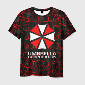 Мужская футболка 3D с принтом UMBRELLA CORPORATION. в Белгороде, 100% полиэфир | прямой крой, круглый вырез горловины, длина до линии бедер | corp | corporation | resident evil | umbrella | umbrella corporation | зомби апокалипсис | зонт | игра