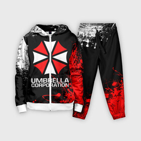 Детский костюм 3D с принтом UMBRELLA CORPORATION. в Белгороде,  |  | corp | corporation | resident evil | umbrella | umbrella corporation | зомби апокалипсис | зонт | игра