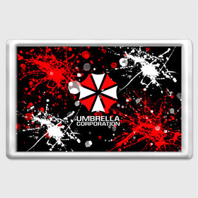 Магнит 45*70 с принтом UMBRELLA CORPORATION. в Белгороде, Пластик | Размер: 78*52 мм; Размер печати: 70*45 | corp | corporation | resident evil | umbrella | umbrella corporation | зомби апокалипсис | зонт | игра