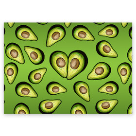 Поздравительная открытка с принтом Люблю авокадо в Белгороде, 100% бумага | плотность бумаги 280 г/м2, матовая, на обратной стороне линовка и место для марки
 | food | green | vegetarian | вегетарианец | влюбленность | влюбленные | вместе навсегда | девушке | здоровый | здоровый образ жизни | зелень | кружка | любимая | любимый | люблю | май | натуральный