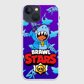 Чехол для iPhone 13 mini с принтом BRAWL STARS SHARK LEON в Белгороде,  |  | 8 | 8bit | bit | brawl | brawlstars | crow | leon | leonskin | max | mr p | sally | virus | бит | бравл | игра | леон | макс | молнии | мультик | пламя | старc | старз