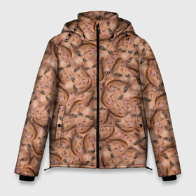 Мужская зимняя куртка 3D с принтом Бейонсе в Белгороде, верх — 100% полиэстер; подкладка — 100% полиэстер; утеплитель — 100% полиэстер | длина ниже бедра, свободный силуэт Оверсайз. Есть воротник-стойка, отстегивающийся капюшон и ветрозащитная планка. 

Боковые карманы с листочкой на кнопках и внутренний карман на молнии. | Тематика изображения на принте: beyonce | лицо | мем | паттерн | певица | попса | физиономия | фото