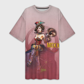 Платье-футболка 3D с принтом Mad Moxxi в Белгороде,  |  | borderlands | borderlands 2 | borderlands 3 | mad moxxi | moxxi | безумная мокси | борда | бордерлендс | зеро | игра | игры | мокси | персонажи