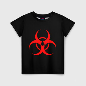 Детская футболка 3D с принтом Plague inc в Белгороде, 100% гипоаллергенный полиэфир | прямой крой, круглый вырез горловины, длина до линии бедер, чуть спущенное плечо, ткань немного тянется | game | ncov2019 | plague inc | warning | вирус | знак | игра | китай | коронавирус | опасность | символ