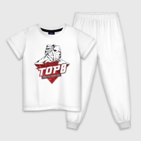 Детская пижама хлопок с принтом Vendetta Top 8 в Белгороде, 100% хлопок |  брюки и футболка прямого кроя, без карманов, на брюках мягкая резинка на поясе и по низу штанин
 | armfight | armwrestling | армрестлинг