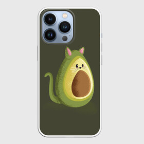 Чехол для iPhone 13 Pro с принтом AVOCATO в Белгороде,  |  | Тематика изображения на принте: avocado | avocato | avogato | cat | cats | авокадо | авокато | авокот | картинка | картинки | кот | коте | котэ | прикольная | прикольные