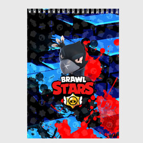 Скетчбук с принтом BRAWL STARS CROW в Белгороде, 100% бумага
 | 48 листов, плотность листов — 100 г/м2, плотность картонной обложки — 250 г/м2. Листы скреплены сверху удобной пружинной спиралью | 8 bit | bibi | brawl stars | brock | bull | crow | dinomike | el primo | leon | mobile game | nita | poko | ricochet | stars | tara | бравл старс | ворон | леон | мобильные игры