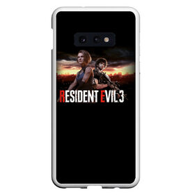 Чехол для Samsung S10E с принтом Resident Evil 3 в Белгороде, Силикон | Область печати: задняя сторона чехла, без боковых панелей | carlos oliveira | jill valentine | nemesis | re 3 | resident evil 3 remake | джил вэлентайн | карлос оливейра | немезида | немезис | обитель зла