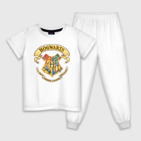 Детская пижама хлопок с принтом Coat of Hogwarts в Белгороде, 100% хлопок |  брюки и футболка прямого кроя, без карманов, на брюках мягкая резинка на поясе и по низу штанин
 | vdgerir | гарри поттер | гриффиндор | дамблдор | добби | слизерин | хогвартс