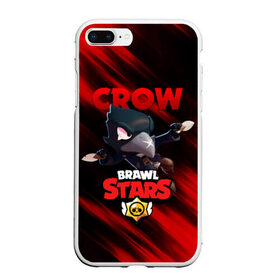 Чехол для iPhone 7Plus/8 Plus матовый с принтом BRAWL STARS CROW в Белгороде, Силикон | Область печати: задняя сторона чехла, без боковых панелей | bibi | brawl stars | crow | el brown | leon | leon shark | max | sally leon | shark | stars | werewolf | акула | биби | ворон | леон | оборотень