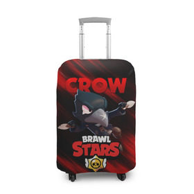 Чехол для чемодана 3D с принтом BRAWL STARS CROW в Белгороде, 86% полиэфир, 14% спандекс | двустороннее нанесение принта, прорези для ручек и колес | bibi | brawl stars | crow | el brown | leon | leon shark | max | sally leon | shark | stars | werewolf | акула | биби | ворон | леон | оборотень
