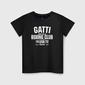 Детская футболка хлопок с принтом Gatti Boxing Club в Белгороде, 100% хлопок | круглый вырез горловины, полуприлегающий силуэт, длина до линии бедер | arturo gatti | arturo thunder gatti | gatti | thunder | артуро гатти | гатти