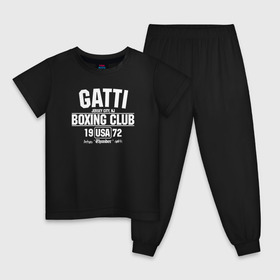 Детская пижама хлопок с принтом Gatti Boxing Club в Белгороде, 100% хлопок |  брюки и футболка прямого кроя, без карманов, на брюках мягкая резинка на поясе и по низу штанин
 | arturo gatti | arturo thunder gatti | gatti | thunder | артуро гатти | гатти