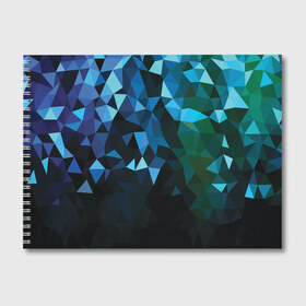 Альбом для рисования с принтом Starfall в Белгороде, 100% бумага
 | матовая бумага, плотность 200 мг. | abstract | line | абстракция | геометрия | линии | треугольники | фигуры