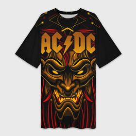 Платье-футболка 3D с принтом AC DC в Белгороде,  |  | ac dc | acdc | back in black | columbia | epic | force | guitar | pop | rock | vevo | ангус | блюз | рок | хард | янг