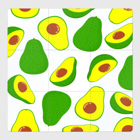 Магнитный плакат 3Х3 с принтом АВОКАДО в Белгороде, Полимерный материал с магнитным слоем | 9 деталей размером 9*9 см | ovakado | авокадо | фрукты