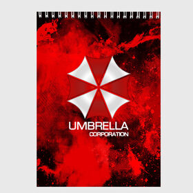 Скетчбук с принтом UMBRELLA CORP в Белгороде, 100% бумага
 | 48 листов, плотность листов — 100 г/м2, плотность картонной обложки — 250 г/м2. Листы скреплены сверху удобной пружинной спиралью | biohazard | biohazard 7 | crocodile | fang | game | hand | monster | new umbrella | resident evil | resident evil 7 | umbrella | umbrella corp | umbrella corporation | zombie | обитель