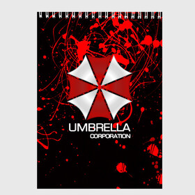 Скетчбук с принтом UMBRELLA CORP в Белгороде, 100% бумага
 | 48 листов, плотность листов — 100 г/м2, плотность картонной обложки — 250 г/м2. Листы скреплены сверху удобной пружинной спиралью | biohazard | biohazard 7 | crocodile | fang | game | hand | monster | new umbrella | resident evil | resident evil 7 | umbrella | umbrella corp | umbrella corporation | zombie | обитель