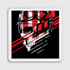 Магнит 55*55 с принтом Череп Icon красный в Белгороде, Пластик | Размер: 65*65 мм; Размер печати: 55*55 мм | bike | bikes | icon | moto | skull | skull icon | skulls | skulls icon | байки | мото | мото icon | мото айкон | мотоциклист | мотоциклы | череп | череп icon | череп айкон | черепа | черепа icon | черепа айкон