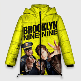 Женская зимняя куртка 3D с принтом Brooklyn Nine-Nine в Белгороде, верх — 100% полиэстер; подкладка — 100% полиэстер; утеплитель — 100% полиэстер | длина ниже бедра, силуэт Оверсайз. Есть воротник-стойка, отстегивающийся капюшон и ветрозащитная планка. 

Боковые карманы с листочкой на кнопках и внутренний карман на молнии | 7 сезон | 99 участок | brooklyn nine nine | бруклин | бруклин 9 9 | комедия