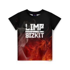 Детская футболка 3D с принтом LIMP BIZKIT в Белгороде, 100% гипоаллергенный полиэфир | прямой крой, круглый вырез горловины, длина до линии бедер, чуть спущенное плечо, ткань немного тянется | dj lethal | limp bizkit | rock | джон отто | лимп бизкит | майк смит | музыка | роб уотерс | рок | сэм риверс | терри бальзамо | уэс борланд | фред дёрст