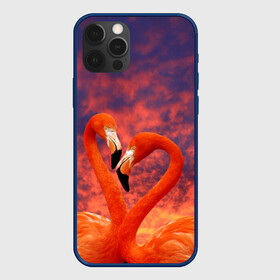 Чехол для iPhone 12 Pro с принтом Flamingo Love в Белгороде, силикон | область печати: задняя сторона чехла, без боковых панелей | 14 февраля | 8 марта | валентинов день | верность | влюбленность | влюбленные | вместе | вместе навсегда | девушке | женат | женский день | женский праздник | закат | замужем | кружка | любимая