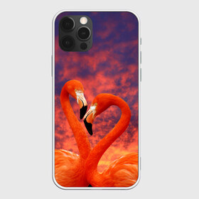 Чехол для iPhone 12 Pro Max с принтом Flamingo Love в Белгороде, Силикон |  | Тематика изображения на принте: 14 февраля | 8 марта | валентинов день | верность | влюбленность | влюбленные | вместе | вместе навсегда | девушке | женат | женский день | женский праздник | закат | замужем | кружка | любимая