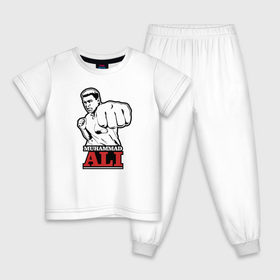 Детская пижама хлопок с принтом Muhammad Ali в Белгороде, 100% хлопок |  брюки и футболка прямого кроя, без карманов, на брюках мягкая резинка на поясе и по низу штанин
 | ali | muhammad ali | the greatest | али | бокс | мухамед али | мухаммед али