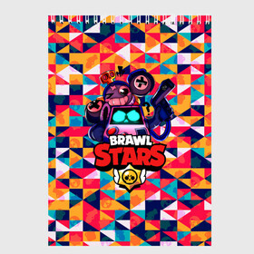 Скетчбук с принтом BRAWL STARS8BIT в Белгороде, 100% бумага
 | 48 листов, плотность листов — 100 г/м2, плотность картонной обложки — 250 г/м2. Листы скреплены сверху удобной пружинной спиралью | Тематика изображения на принте: 8 bit | bibi | brawl stars | brock | bull | crow | dinomike | el primo | leon | mobile game | nita | poko | ricochet | stars | tara | бравл старс | ворон | леон | мобильные игры