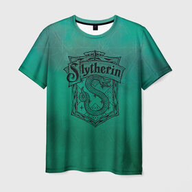 Мужская футболка 3D с принтом Coat of Slytherin в Белгороде, 100% полиэфир | прямой крой, круглый вырез горловины, длина до линии бедер | vdgerir | гарри поттер | гриффиндор | дамблдор | добби | слизерин | хогвартс