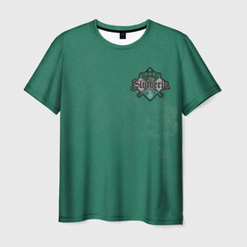 Мужская футболка 3D с принтом 07 Slytherin в Белгороде, 100% полиэфир | прямой крой, круглый вырез горловины, длина до линии бедер | vdgerir | гарри поттер | гриффиндор | дамблдор | добби | слизерин | хогвартс
