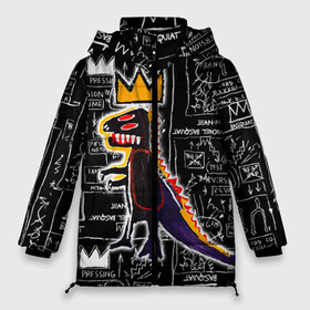 Женская зимняя куртка Oversize с принтом Basquiat Dinosaur в Белгороде, верх — 100% полиэстер; подкладка — 100% полиэстер; утеплитель — 100% полиэстер | длина ниже бедра, силуэт Оверсайз. Есть воротник-стойка, отстегивающийся капюшон и ветрозащитная планка. 

Боковые карманы с листочкой на кнопках и внутренний карман на молнии | art | louis vuitton | lv