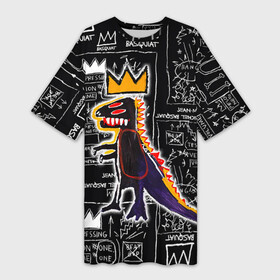 Платье-футболка 3D с принтом Basquiat Dinosaur в Белгороде,  |  | art | louis vuitton | lv