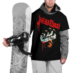 Накидка на куртку 3D с принтом Judas Priest в Белгороде, 100% полиэстер |  | judas | priest | грув метал | группа | рок | хард рок | хеви метал