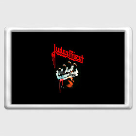 Магнит 45*70 с принтом Judas Priest в Белгороде, Пластик | Размер: 78*52 мм; Размер печати: 70*45 | judas | priest | грув метал | группа | рок | хард рок | хеви метал