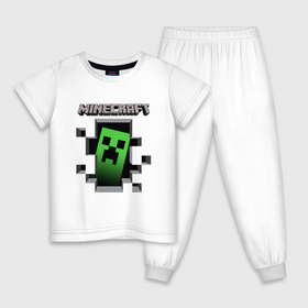 Детская пижама хлопок с принтом Minecraft в Белгороде, 100% хлопок |  брюки и футболка прямого кроя, без карманов, на брюках мягкая резинка на поясе и по низу штанин
 | minecraft | roblox | выживание | игра | майн | майнкрафт | роблокс