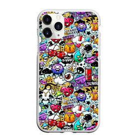 Чехол для iPhone 11 Pro Max матовый с принтом Stickerboom в Белгороде, Силикон |  | art | bomb | graffiti | hearts | monsters | stars | stickerboom | stickers | texture | арт | бомба | вишня | граффити | звезды | монстры | мороженое | сердечки | стикербум | стикеры | текстура