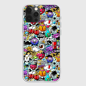 Чехол для iPhone 12 Pro Max с принтом Stickerboom в Белгороде, Силикон |  | art | bomb | graffiti | hearts | monsters | stars | stickerboom | stickers | texture | арт | бомба | вишня | граффити | звезды | монстры | мороженое | сердечки | стикербум | стикеры | текстура