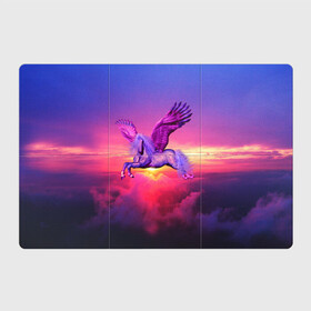 Магнитный плакат 3Х2 с принтом Dusk Sky Horse в Белгороде, Полимерный материал с магнитным слоем | 6 деталей размером 9*9 см | высота | закат | конь | крылья | легенды | летать | летающий | лошадь | мистический | мифология | мифы | небесный | небо | облака | облач | пегас | плед | подушка | полет | пурпурный | сумерки | сумка