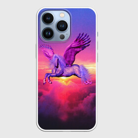 Чехол для iPhone 13 Pro с принтом Dusk Sky Horse в Белгороде,  |  | высота | закат | конь | крылья | легенды | летать | летающий | лошадь | мистический | мифология | мифы | небесный | небо | облака | облач | пегас | плед | подушка | полет | пурпурный | сумерки | сумка