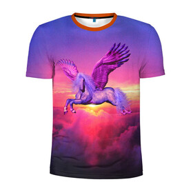 Мужская футболка 3D спортивная с принтом Dusk Sky Horse в Белгороде, 100% полиэстер с улучшенными характеристиками | приталенный силуэт, круглая горловина, широкие плечи, сужается к линии бедра | высота | закат | конь | крылья | легенды | летать | летающий | лошадь | мистический | мифология | мифы | небесный | небо | облака | облач | пегас | плед | подушка | полет | пурпурный | сумерки | сумка
