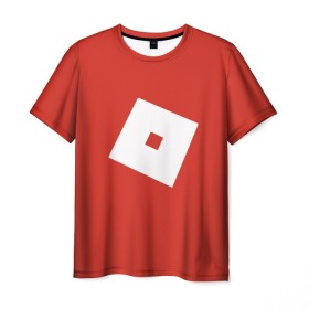 Мужская футболка 3D с принтом Roblox в Белгороде, 100% полиэфир | прямой крой, круглый вырез горловины, длина до линии бедер | roblox | лого | роблокс