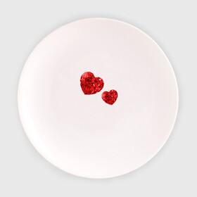 Тарелка с принтом Рубиновые сердца в Белгороде, фарфор | диаметр - 210 мм
диаметр для нанесения принта - 120 мм | Тематика изображения на принте: вместе | любовь | пара | рубин | сердце