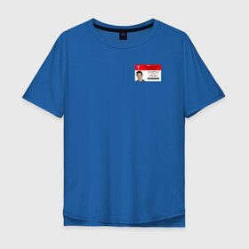 Мужская футболка хлопок Oversize с принтом Бэйдж Доктор Джон Дориан в Белгороде, 100% хлопок | свободный крой, круглый ворот, “спинка” длиннее передней части | Тематика изображения на принте: scrabs | бейдж | бейджик | джон дориан | клиника