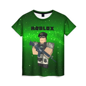Женская футболка 3D с принтом Roblox в Белгороде, 100% полиэфир ( синтетическое хлопкоподобное полотно) | прямой крой, круглый вырез горловины, длина до линии бедер | game | roblox | блок | игра | игрушка | лего | майнкрафт | персонажи | персонажи из кубиков | роблокс | робот
