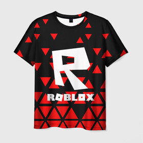 Мужская футболка 3D с принтом Roblox. в Белгороде, 100% полиэфир | прямой крой, круглый вырез горловины, длина до линии бедер | game | roblox | блок | игра | игрушка | лего | майнкрафт | персонажи | персонажи из кубиков | роблокс | робот
