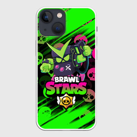 Чехол для iPhone 13 mini с принтом BRAWL STARS VIRUS 8 BIT в Белгороде,  |  | 8 bit | 8 бит | bibi | brawl stars | crow | el brown | leon | leon shark | max | mr.p | sally leon | shark | stars | virus | werewolf | акула | биби | вирус | ворон | леон | оборотень | пингвин